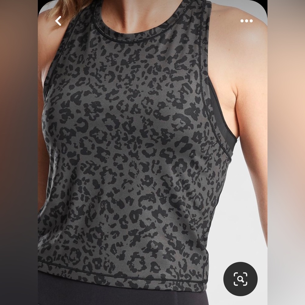 Athleta Shanti Crop Leopard Tank